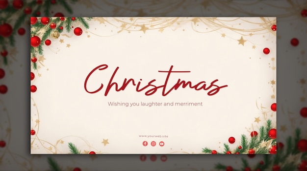 PSD Белоснежный фон, украшенный блестящим рождественским орнаментом, празднично сияет.