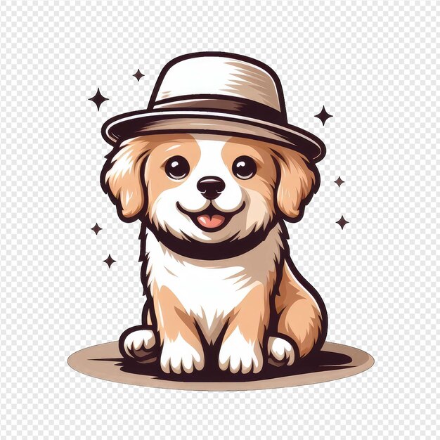 PSD adesivo snuggly baby dog png