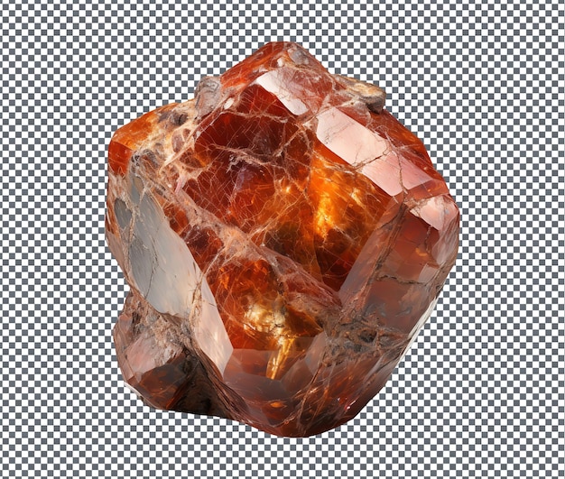 So beautiful axinite stone isolated on transparent background