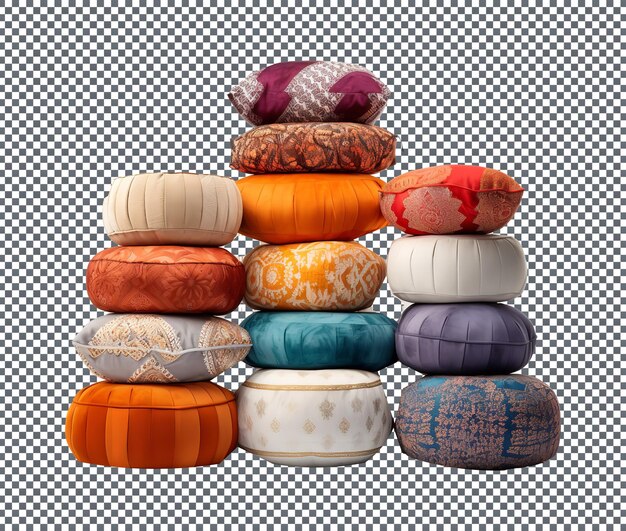 PSD so beautiful cushions isolated on transparent background