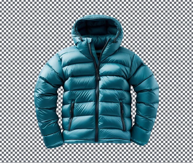 PSD so beautiful down jacket isolated on transparent background