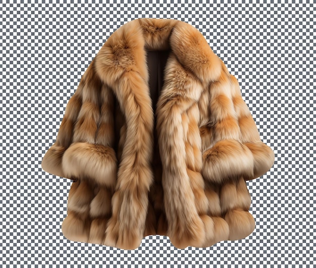 PSD so beautiful fur coat isolated on transparent background