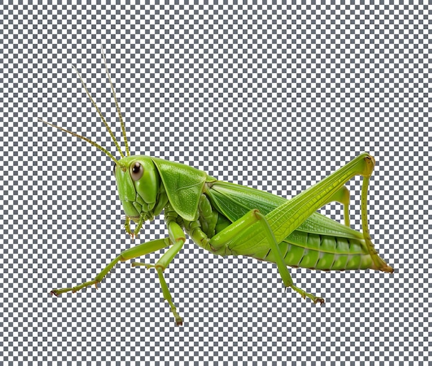 Così bella grasshopper isolata su uno sfondo trasparente