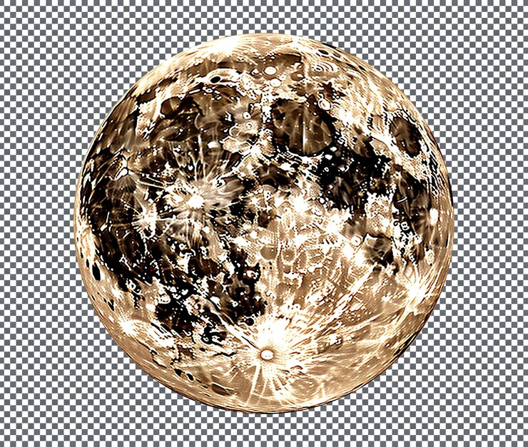 PSD so beautiful harvest moon isolated on transparent background