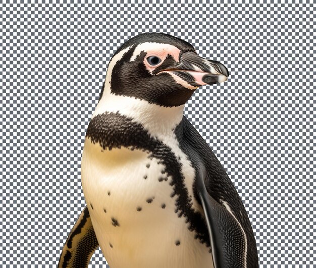 PSD so beautiful humboldt penguin isolated on transparent background