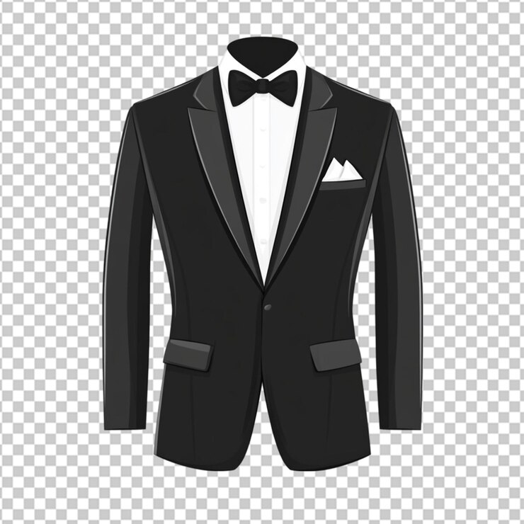 PSD so beautiful shawl collar blazer isolated on transparent background