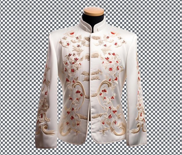 PSD so beautiful silk jacket isolated on transparent background