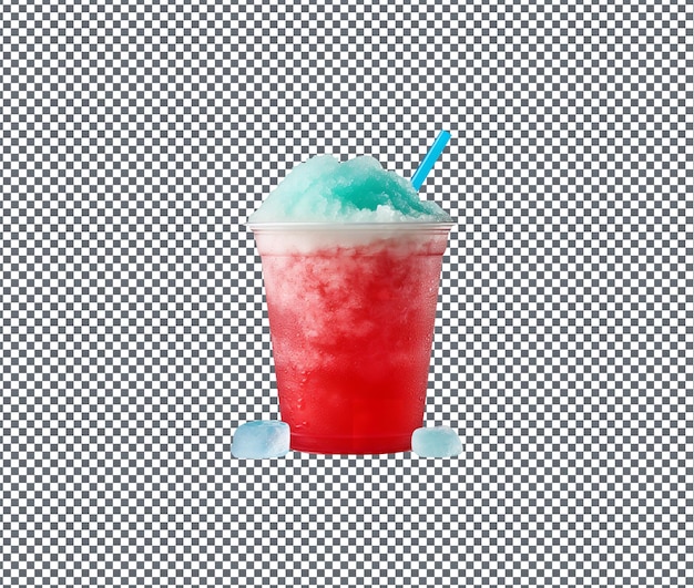 PSD so beautiful slushie isolated on transparent background