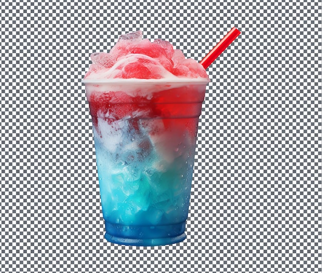 PSD so beautiful slushie isolated on transparent background