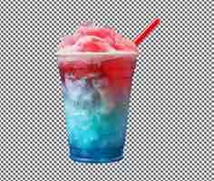 PSD so beautiful slushie isolated on transparent background