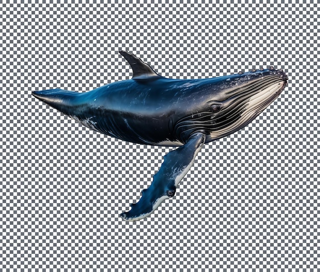 So beautiful whale isolated on transparent background