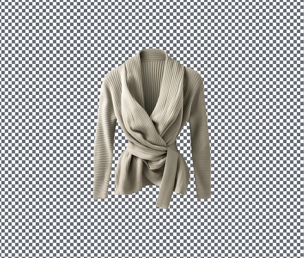 PSD so beautiful wrap sweater isolated on transparent background