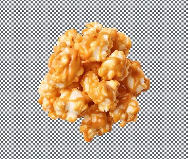 PSD so crispy and tasty peanut butter popcorn isolated on transparent background