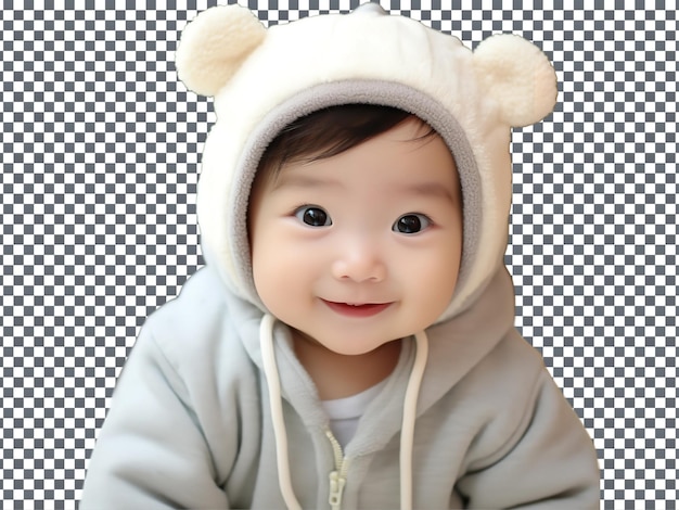 PSD so cute baby mei qing choi isolated on transparent background