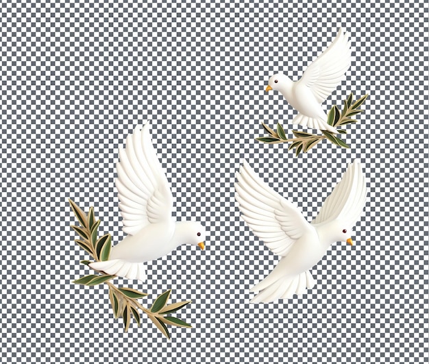 So Cute Fly dove isolated on transparent background