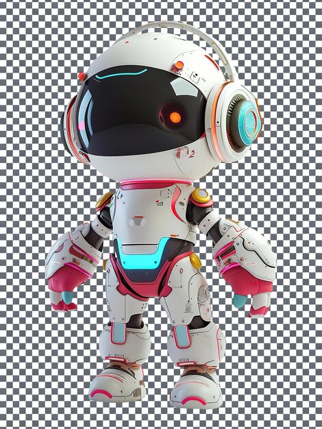 PSD so cute neural interface headgear character isolated on transparent background