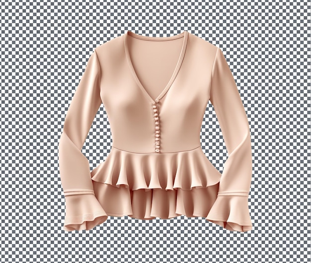 PSD so elegant peplum sweater isolated on transparent background