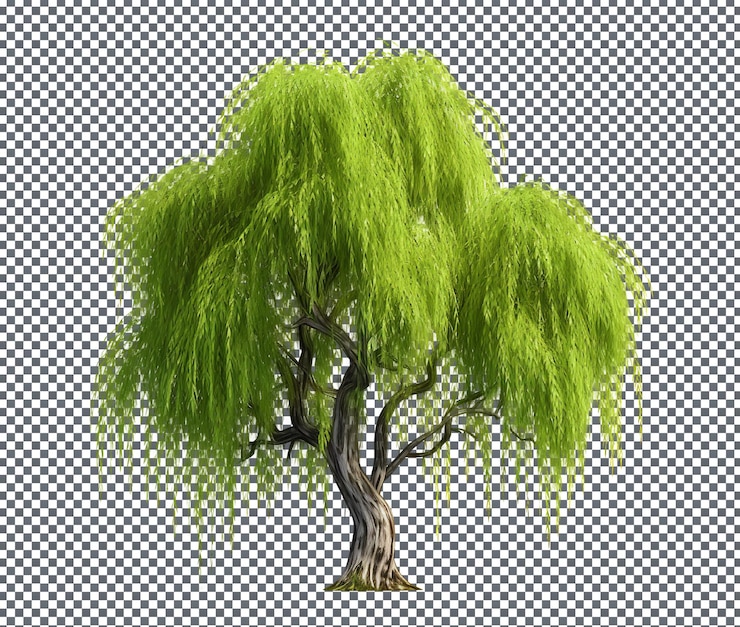 PSD so elegant willow 3d isolated on transparent background