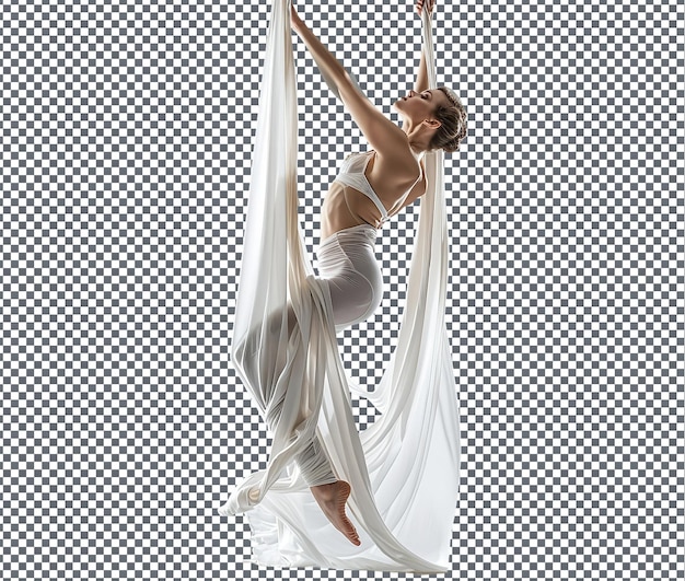 PSD so pretty acrobatic aerial silks manual isolated on transparent background