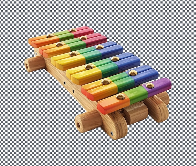 So pretty toy xylophone isolated on transparent background