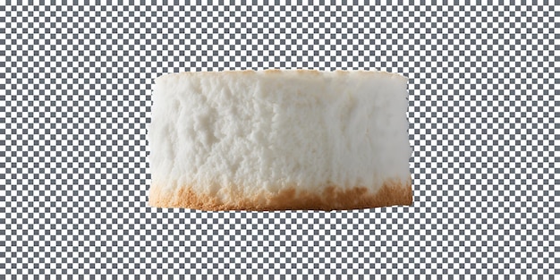 So sweet angel food cake isolated on transparent background