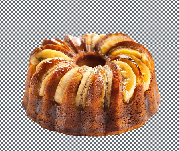 PSD so sweet banana cake isolated on transparent background