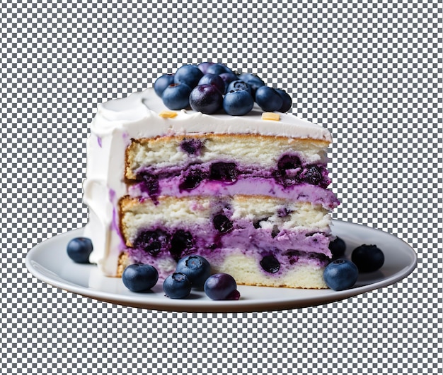 so sweet blueberry cake isolated on transparent background
