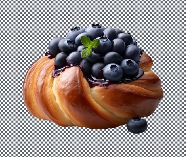 Così dolce blueberry twist isolato su sfondo trasparente