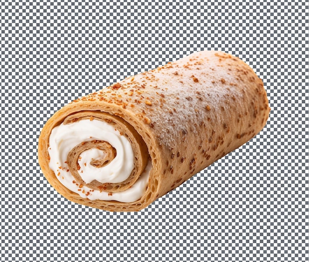 So sweet buckwheat roll isolated on transparent background