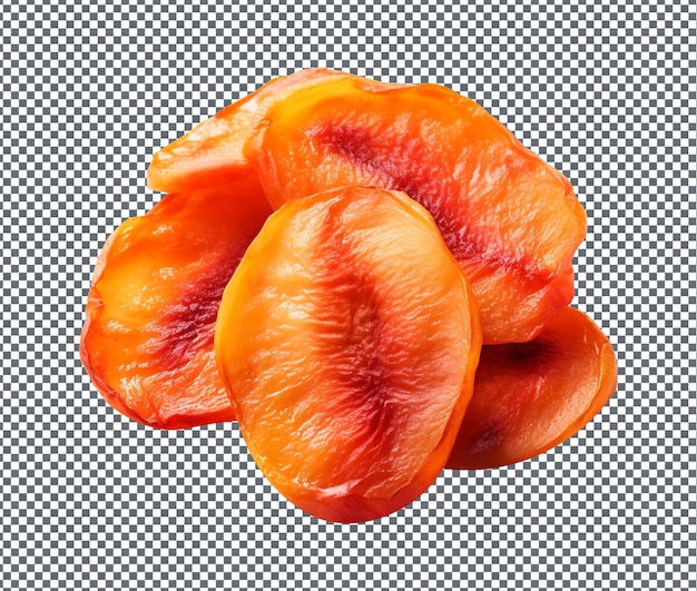 PSD so sweet dried nectarines isolated on transparent background