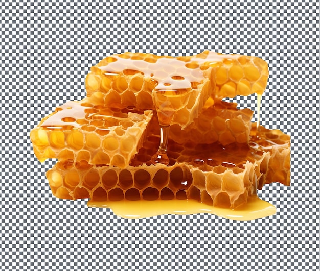 so sweet honeycombs isolated on transparent background