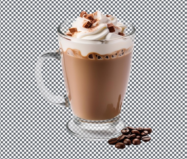 PSD so sweet hot chocolate and_ rish isolated on transparent background