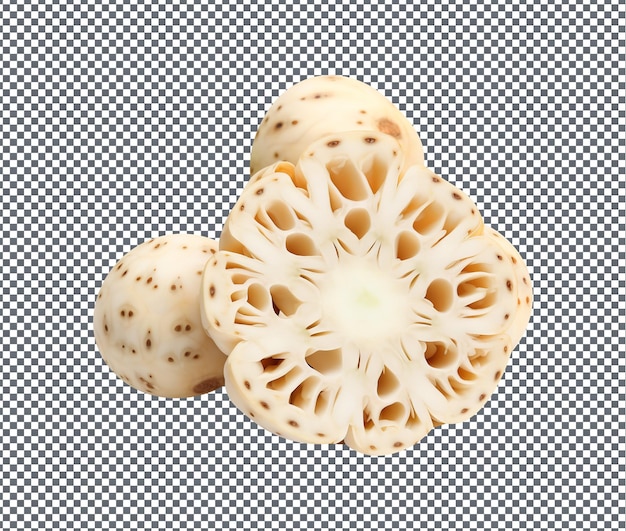 PSD so sweet lotus root isolated on transparent background