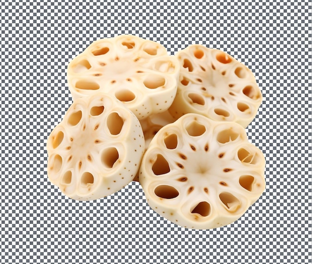PSD so sweet lotus root isolated on transparent background