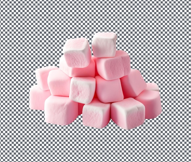 PSD so sweet marshmallow soft isolated on transparent background