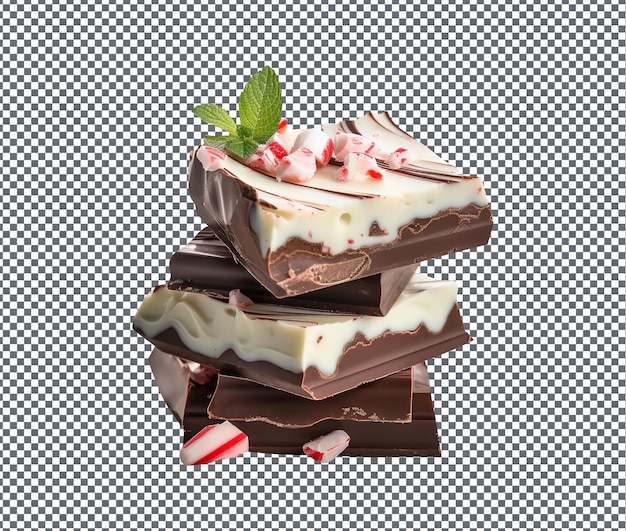 PSD so sweet peppermint bark isolated on transparent background