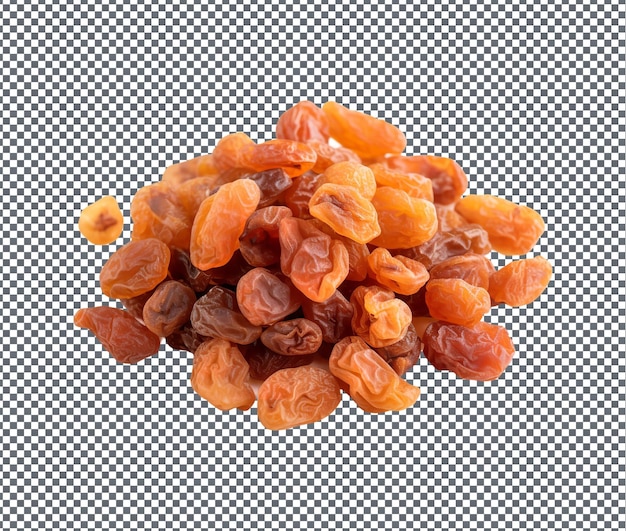 PSD so sweet raisins are dried_grapes isolated on transparent background