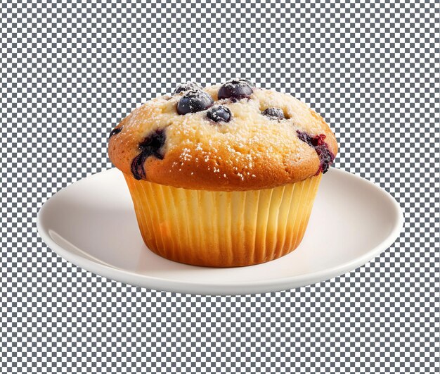 PSD so sweet scrumptious blueberry muffin isolated on transparent background
