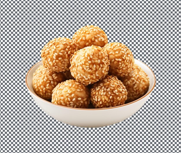 PSD so sweet sesame balls jian dui isolated on transparent background