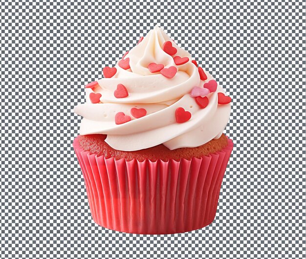PSD so sweet valentine day cupcake isolated on transparent background