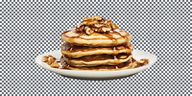 PSD so sweet walnut pancakes isolated on transparent background