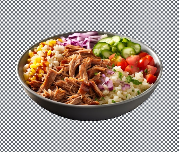 PSD so yumm bbq pulled pork isolated on transparent background