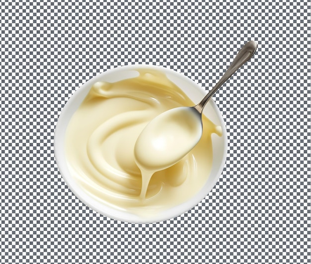 투명한 배경에 고립된 Soummy Bechamel 소스