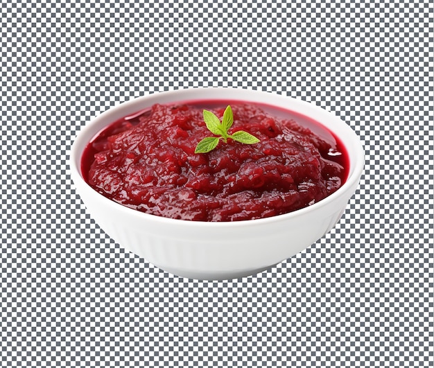 so yummy beetroot chutney isolated on transparent background