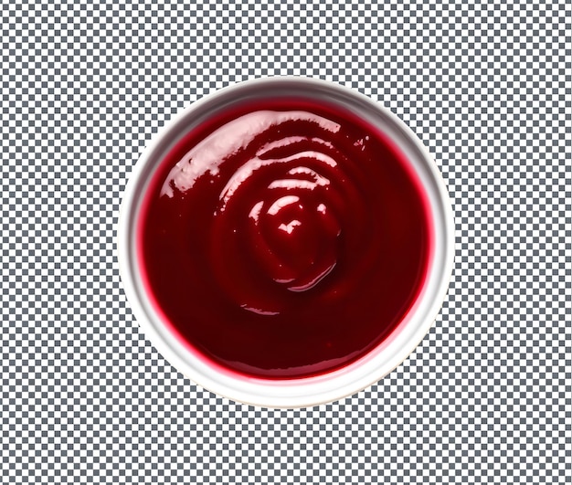 So yummy berry coulis isolated on transparent background