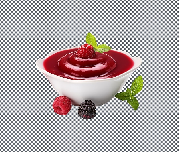 PSD so yummy berry coulis isolated on transparent background