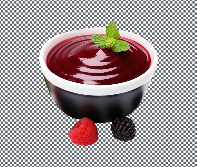 PSD so yummy berry coulis isolated on transparent background