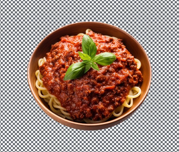 PSD soummy bolognese sauce изолирован на прозрачном фоне