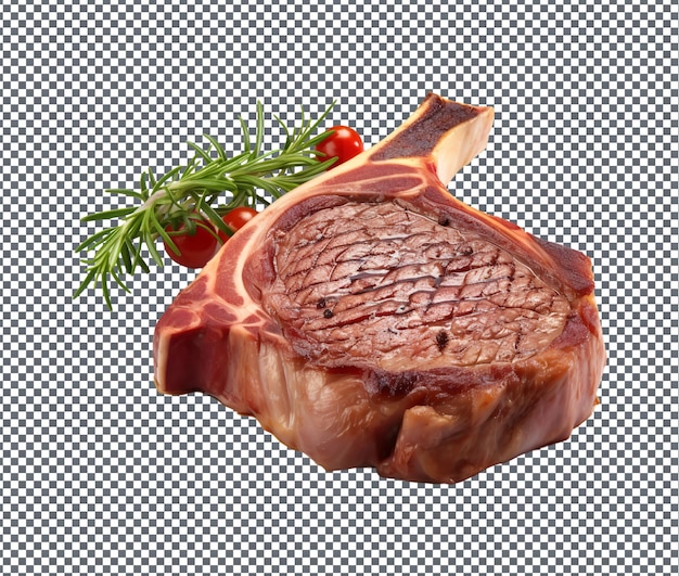 PSD so yummy bone steak isolated on transparent background