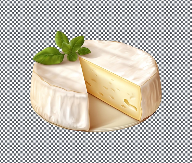 PSD so yummy brie cheese isolated on transparent background